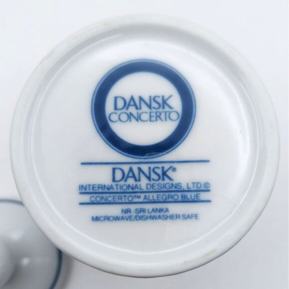 Dansk Concerto Allegro Blue Porcelain Sugar Bowl W/ Lid Minimalist Modern - Picture 6 of 8